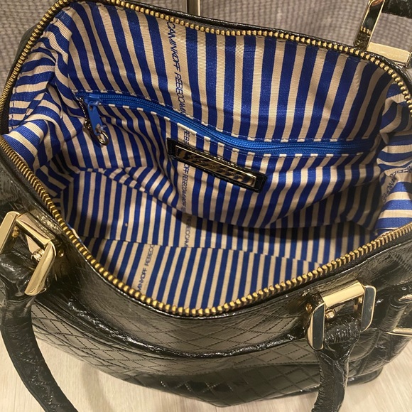 NWOT Rebecca Minkoff Quilted Black Patent Leather Satchel - Picture 5 of 14